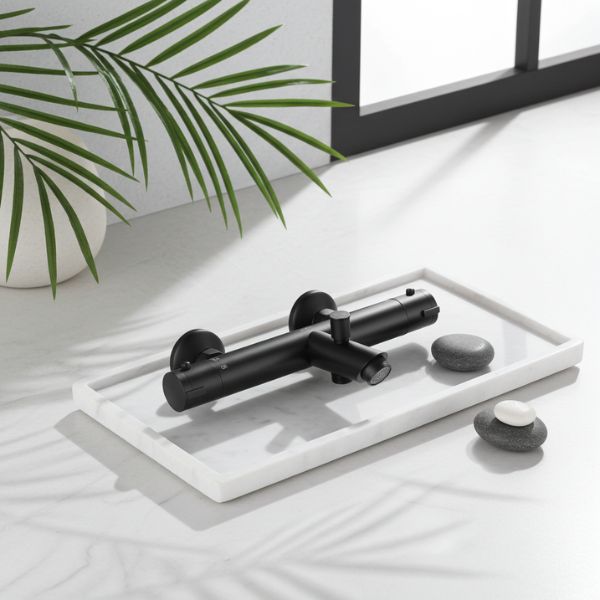 Grifo Termostático Baño‑Ducha Go!2 Negro Mate - TU ULTIMO CLIC