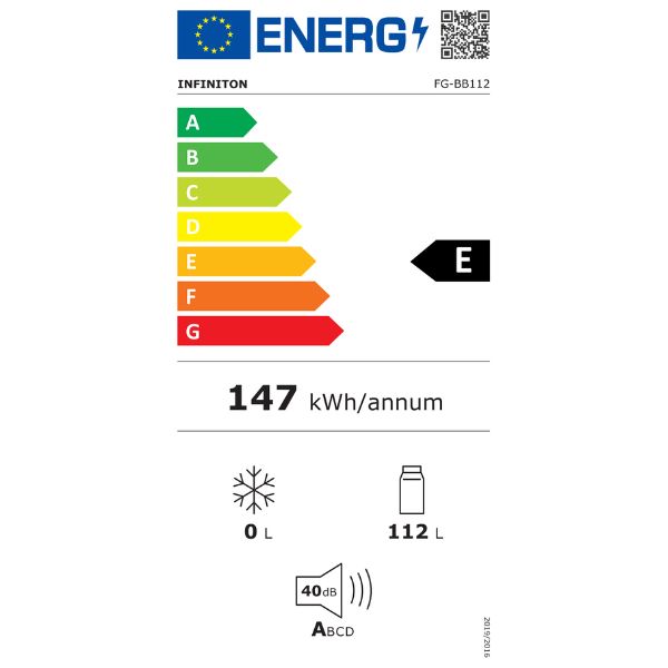 Frigorífico Integrable Infiniton FG-BB112 - 1 Puerta 116L Blanco - TU ULTIMO CLIC