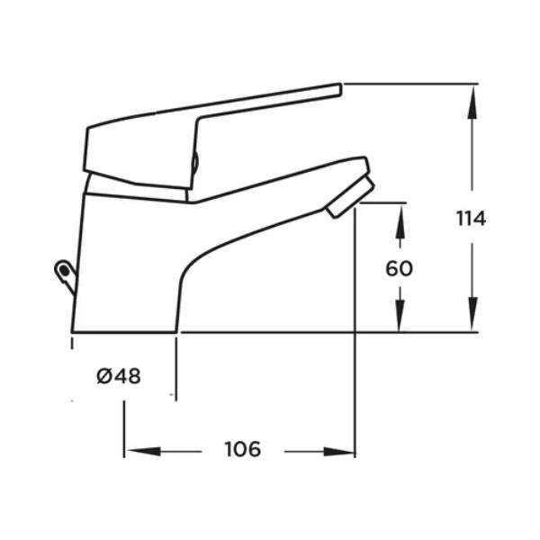 Grifo Lavabo Bajo Stillo Capri Evo Cromo Monomando con Aireador Antical - TU-ULTIMO-CLIC