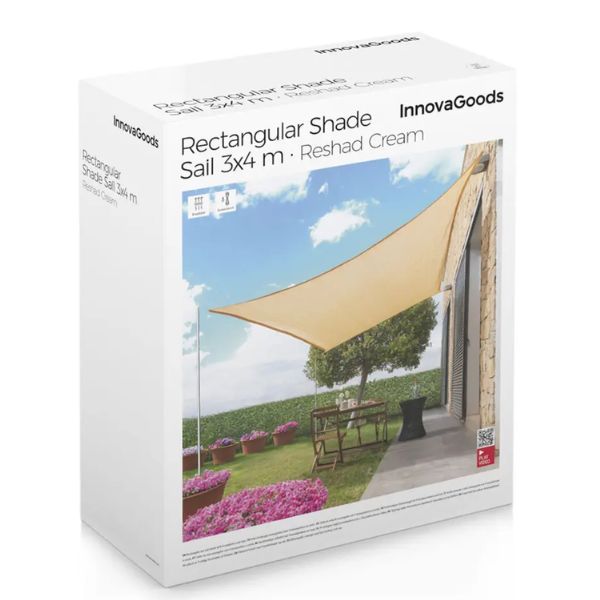 Toldo Vela Sombra 3x4m Rectangular InnovaGoods - Protección UV - TU ULTIMO CLIC