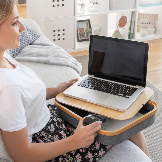 Escritorio Portátil con Almacenaje Larage InnovaGoods | Mesa Cama Sofá Multifunción - TU ULTIMO CLIC