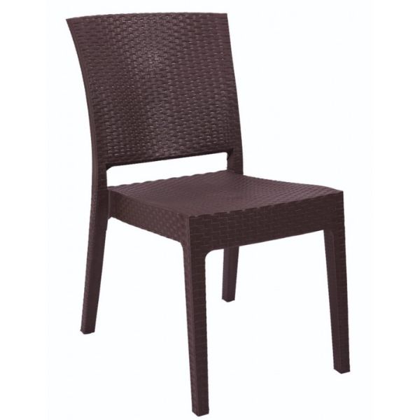 Sillas LIDO Apilables Polipropileno Marrón Chocolate (4 uds) - TU ULTIMO CLIC