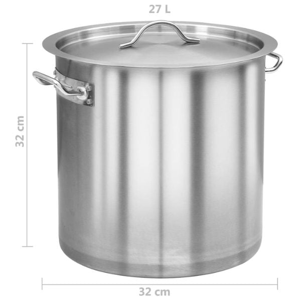 Olla de Acero Inoxidable - Gran Capacidad para Cocina Profesional y Hogar - TU ULTIMO CLIC