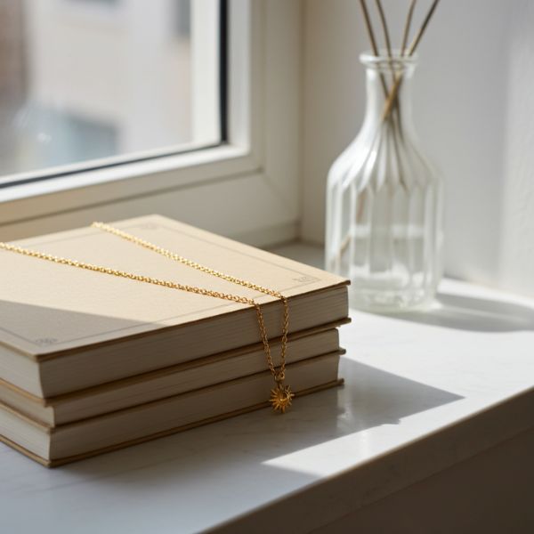 Collar Sol Minimalista - Acero Inoxidable Chapado en Oro 14k - TU ULTIMO CLIC