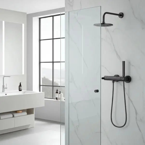 Grifo Monomando de Ducha Nexus Gunmetal | Estilo Cepillado y Acero Inoxidable 304 - TU ULTIMO CLIC