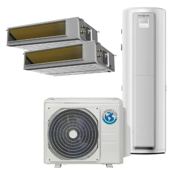 Conjunto MUNDOCLIMA Conductos + ACS H14 | Confort Total: Climatización Invisible + Agua Caliente Aerotérmica Mundoclima