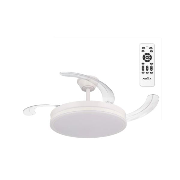 Ventilador Techo LED Escorpion Blanco - 4 Aspas Plegables y Mando - TU ULTIMO CLIC