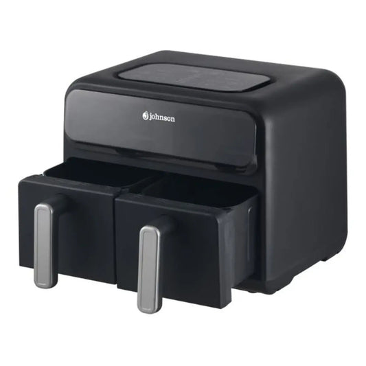 Freidora de Aire Johnson 8L Doble Cesta Independiente 2400W con Control Táctil -TU-ULTIMO-CLIC