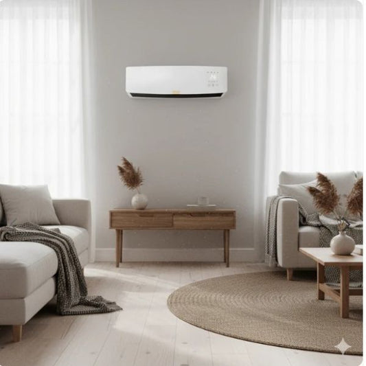 Calefactor PTC Split 1600W + Ventilador de Pared con Control Remoto y Temporizador - TU ULTIMO CLIC