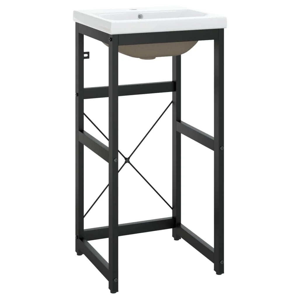Estructura de Baño con Lavabo Incorporado - Hierro Negro o Blanco Moderno - TU ULTIMO CLIC