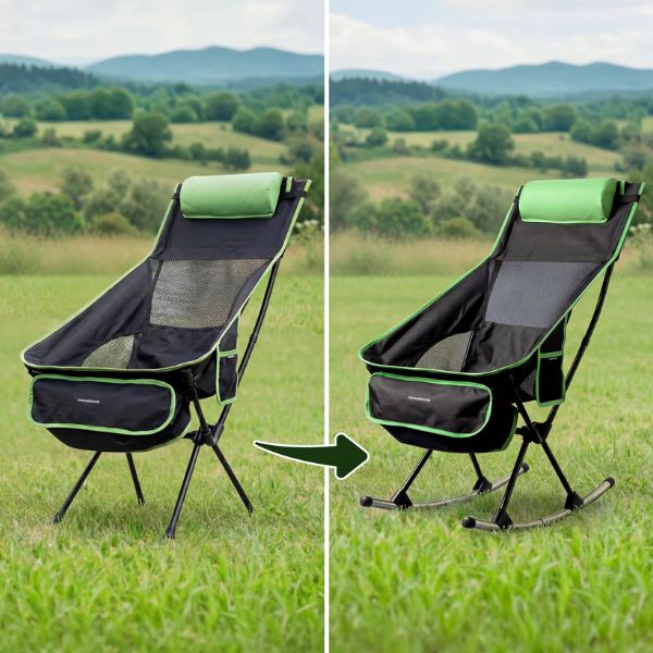 Silla Mecedora Plegable Trillow InnovaGoods 2 en 1 - Ultraligera para Camping y Aventura InnovaGoods