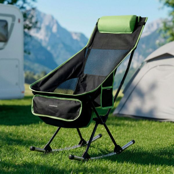 Silla Mecedora Plegable Trillow InnovaGoods 2 en 1 - Ultraligera para Camping y Aventura InnovaGoods